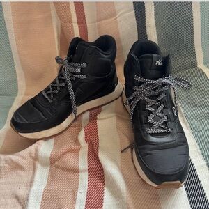 Fila Black High-Top Sneakers